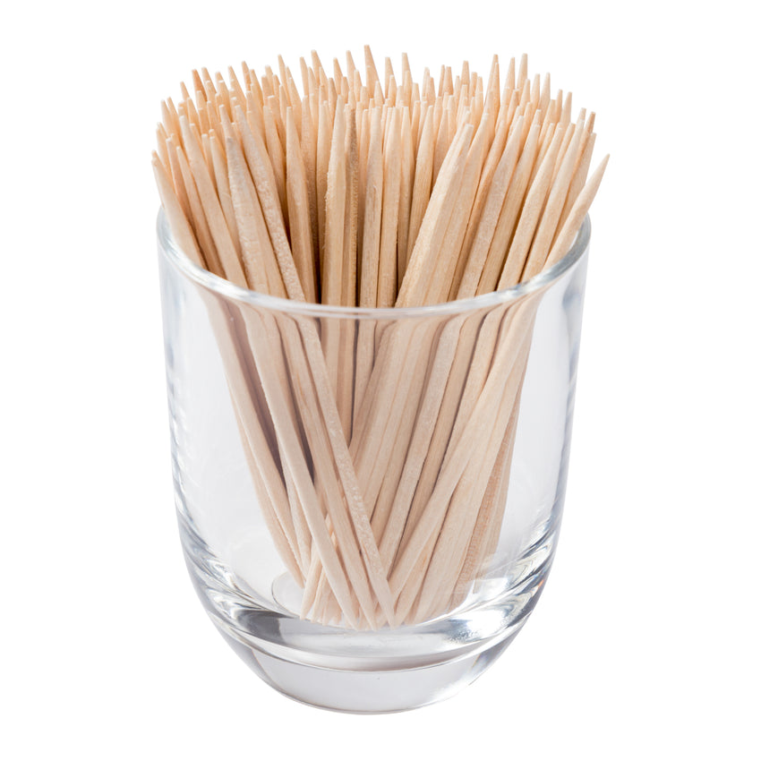 2.625" SQUARE TOOTHPICK, Toothpicks In Glass Holder