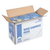 WOOD SANDWICH PICKS 3.5", Opened Case