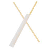 WHITE PAPER Wrapped BAMBOO STIR STICK, Open ended