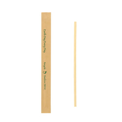 Rofson WCS7RW 7 Wrapped Coffee Stirrers w/ Rounded Ends, Wood