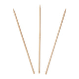 8-1/2" x 3/16" DIAMETER THICK WOODEN SKEWER, Three Skewers Fanned Out