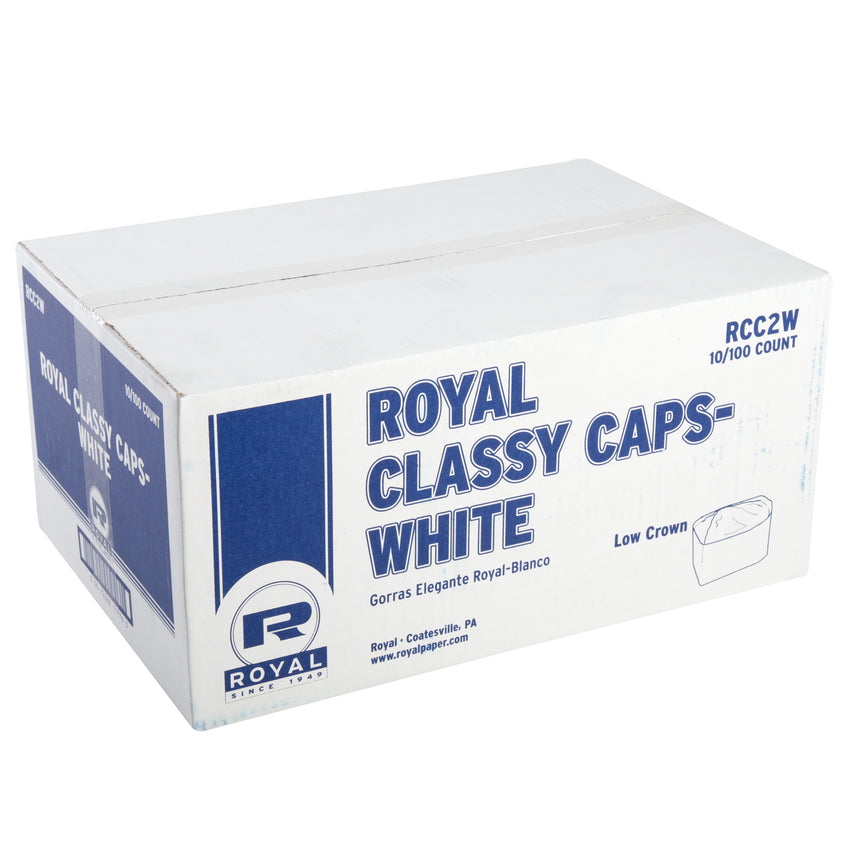 ROYAL CLASSY CAP PLAIN WHITE, Closed Case