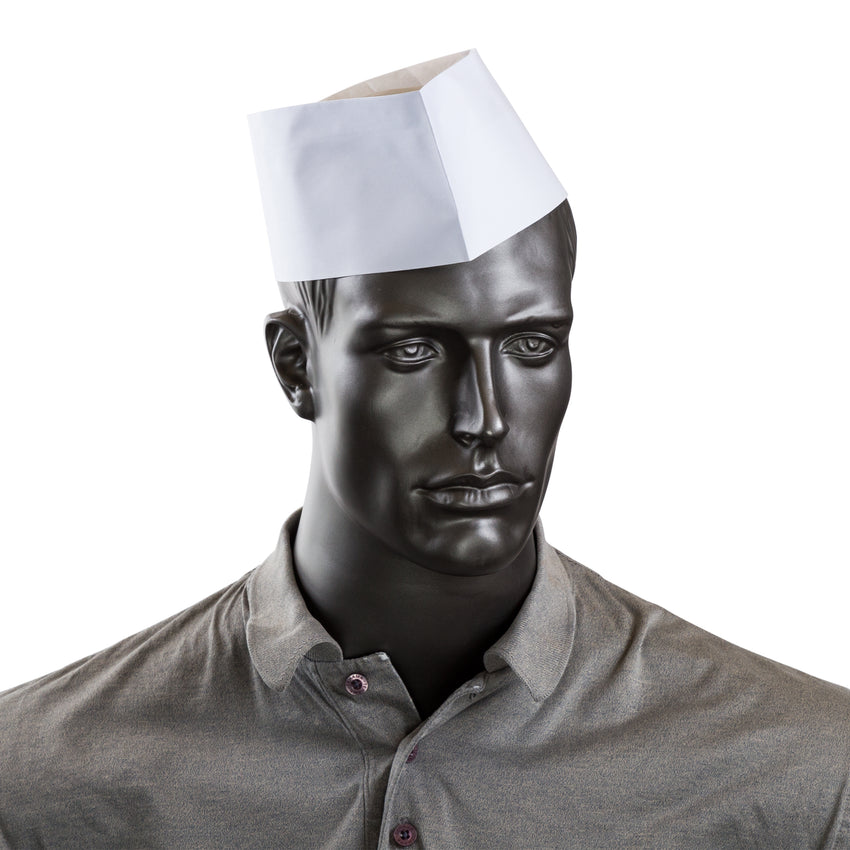 ROYAL CLASSY CAP PLAIN WHITE, Cap On Mannequin