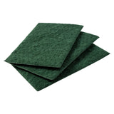 Rennovi Medium Duty Green Scouring Pads, 3 Pads Fanned Out