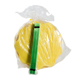 YELLOW LEMON WRAP GREEN RIBBON FLAT, Plastic Wrapped Inner Package