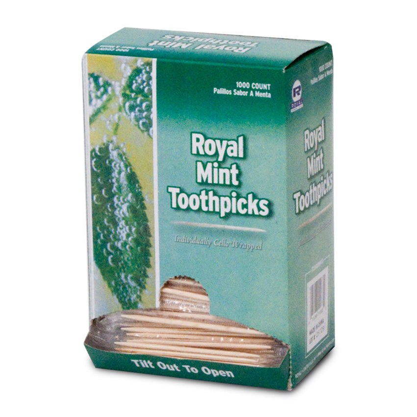 INDIVIDUAL CELLO Wrapped TOOTHPICKS MINT, Opened Inner Box