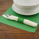 PAPER NAPKIN BAND GREEN, Napkin Band On Placemat Beside Tableware