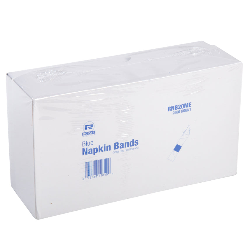 PAPER NAPKIN BAND BLUE, Plastic Wrapped Inner Box