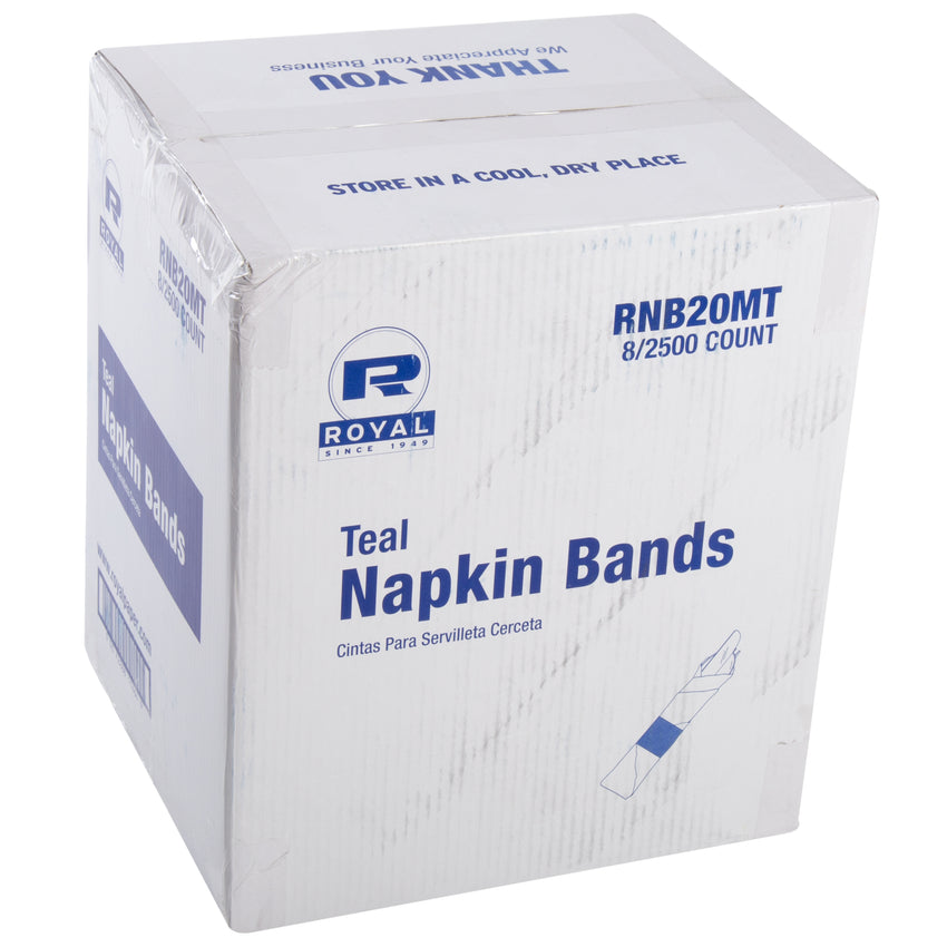 PAPER NAPKIN BANDS TEAL, Closed Case