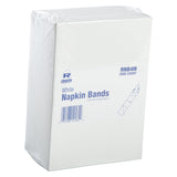 PAPER NAPKIN BAND WHITE, Plastic Wrapped Inner Box