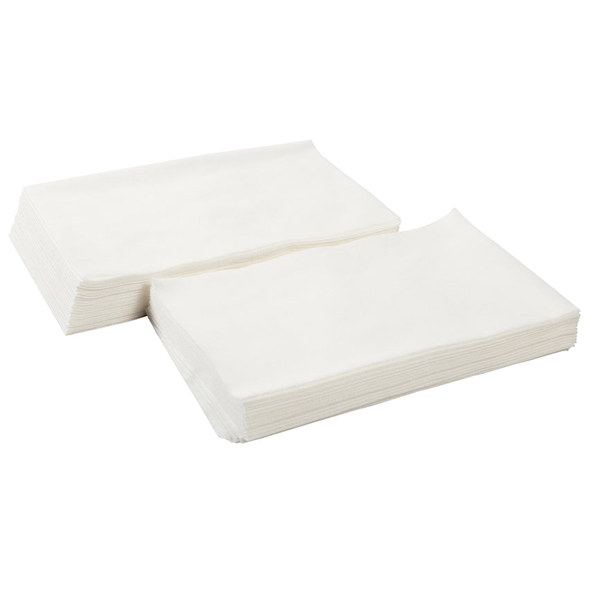 MEDIUM WT WHITE TOWEL 13" x 21.5", Two Stacks Side By Side