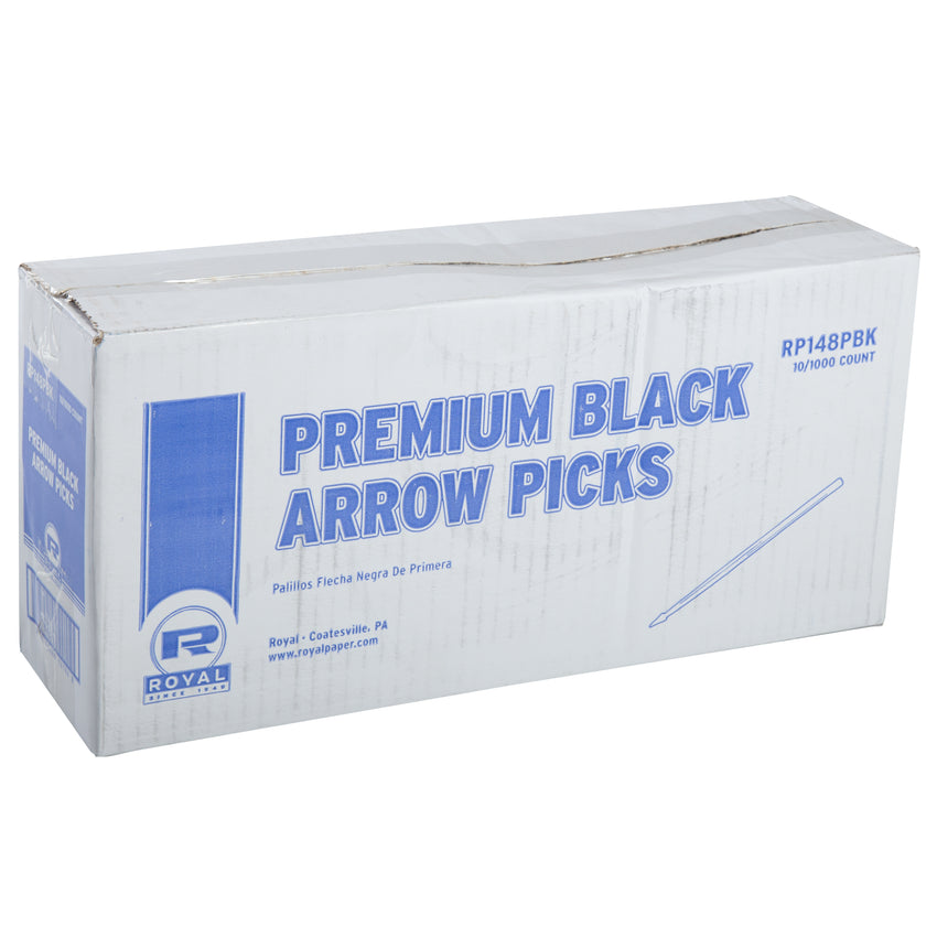 PREMIUM BLACK PLASTIC ARROW PICKS, Closed Case