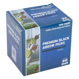 PREMIUM BLACK PLASTIC ARROW PICKS, Closed Inner Box