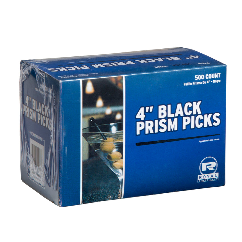 ROYAL PRISM PICK 4" BLACK, Closed Inner Box