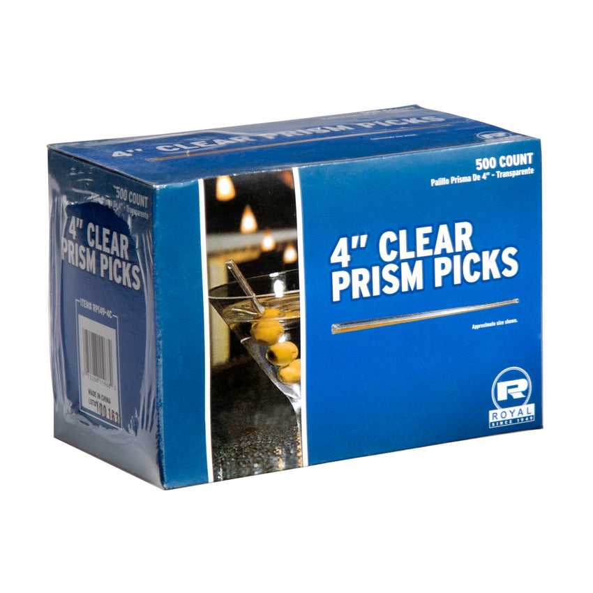 ROYAL PRISM PICK 4" CLEAR, Closed Inner Box