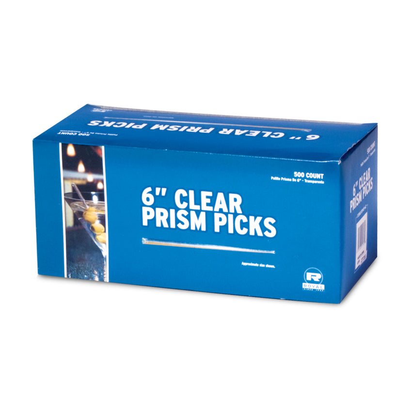 ROYAL PRISM PICK 6" CLEAR, Closed Inner Box