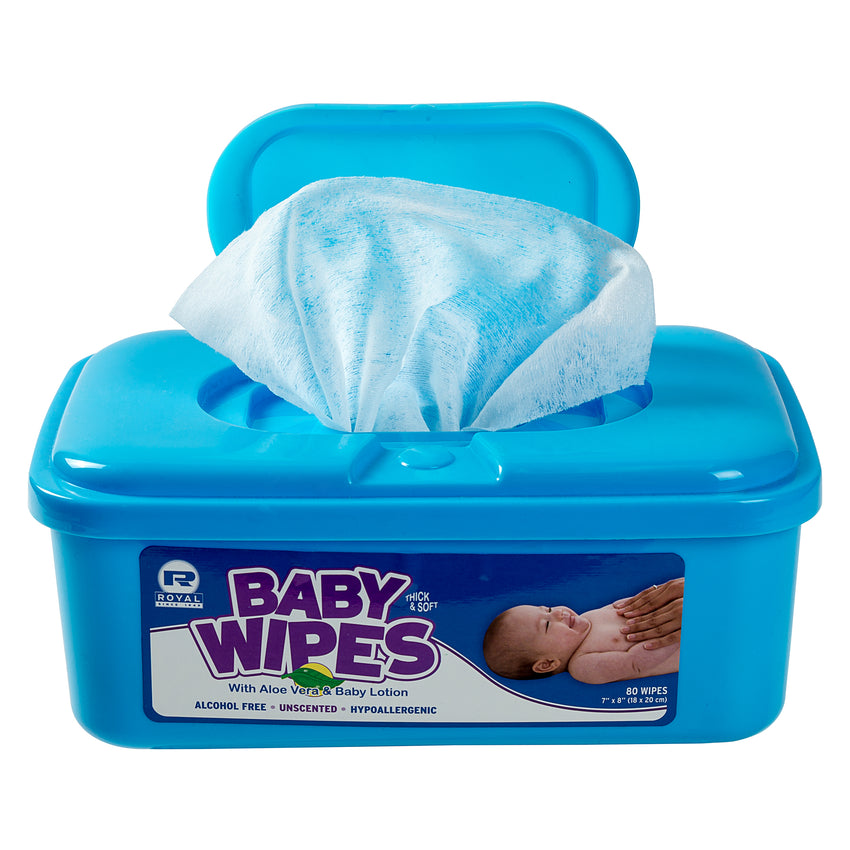 BABY WIPE UNSCENTED, Opened Container Front View