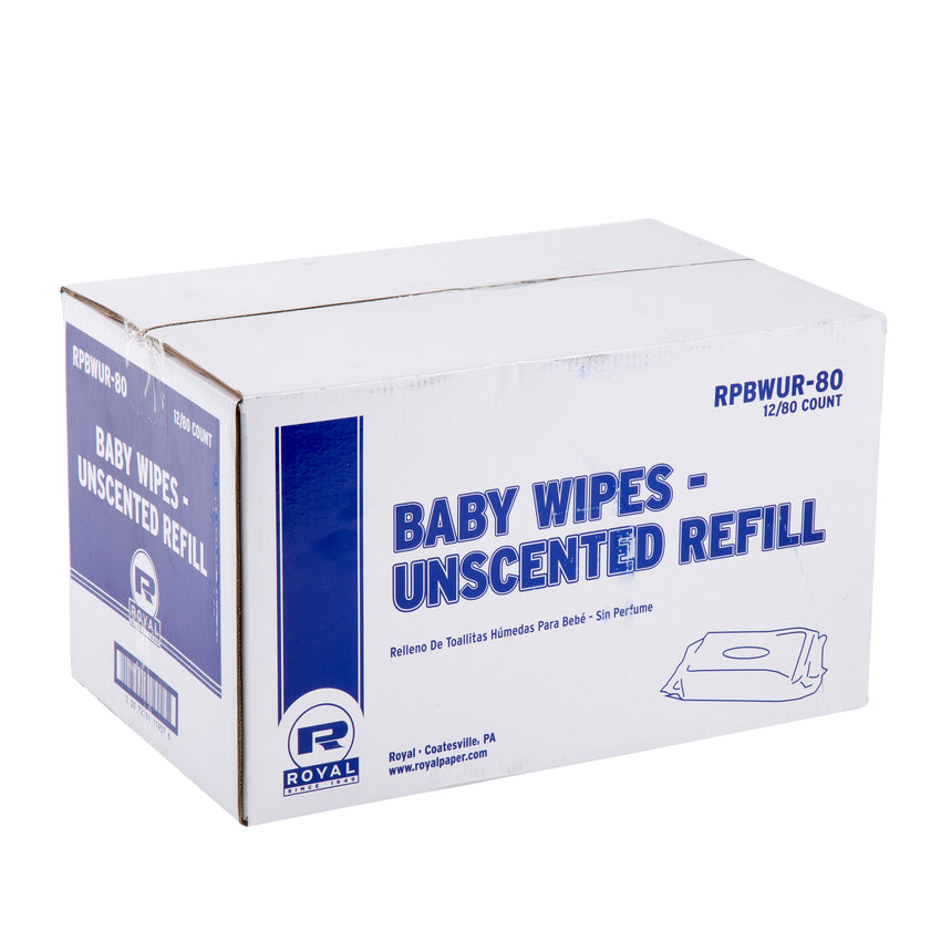 BABY WIPE UNSCENTED REFILL, Closed Case