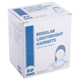 24" WHITE LIGHT WEIGHT HAIRNET LATEX FREE, Closed Inner Box