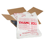 THANK YOU BAG 1/6, 11.5" X 6.5" X 21" 12 MIC, Opened Case With Bags Overlapping Edge
