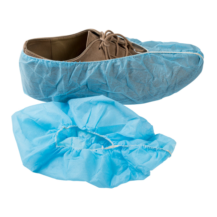 POLYPRO SHOE COVER NON SKID BLUE WITH WHITE TRED LARGE