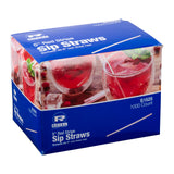 5" SIP STRAW WHITE WITH RED STRIPE, Closed Inner Box