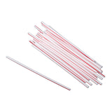 5" SIP STRAW WHITE WITH RED STRIPE