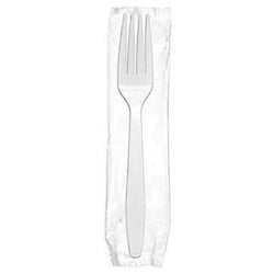 White Polystyrene Fork, Heavy Weight, Individually Wrapped