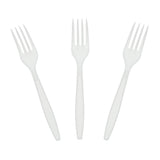 White Polystyrene Fork, Heavy Weight, Three Forks Fanned Out