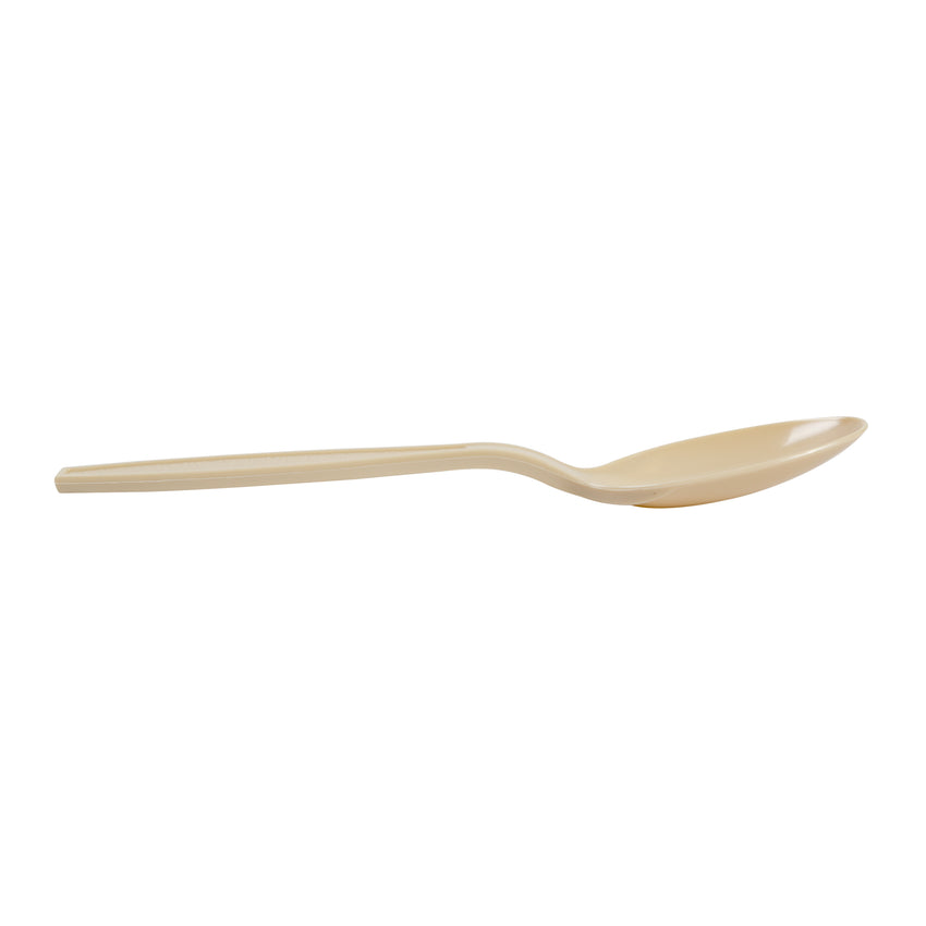Champagne Polystyrene Teaspoon, Heavy Weight, Side View