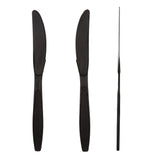 Black Polystyrene Knife, Heavy Weight, Three Knives, Side by Side