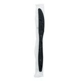 Black Polystyrene Knife, Heavy Weight, Individually Wrapped