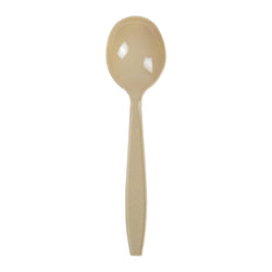 Champagne Polystyrene Soup Spoon, Heavy Weight
