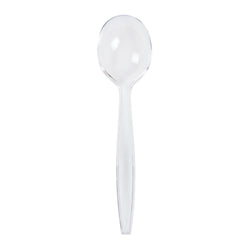 Clear Polystyrene Soup Spoon, Heavy Weight