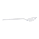 Clear Polystyrene Soup Spoon, Heavy Weight, Side View