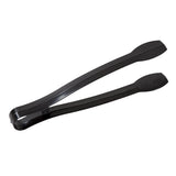9" Black Polystyrene Tongs, Individually Wrapped, View of Unwrapped Product