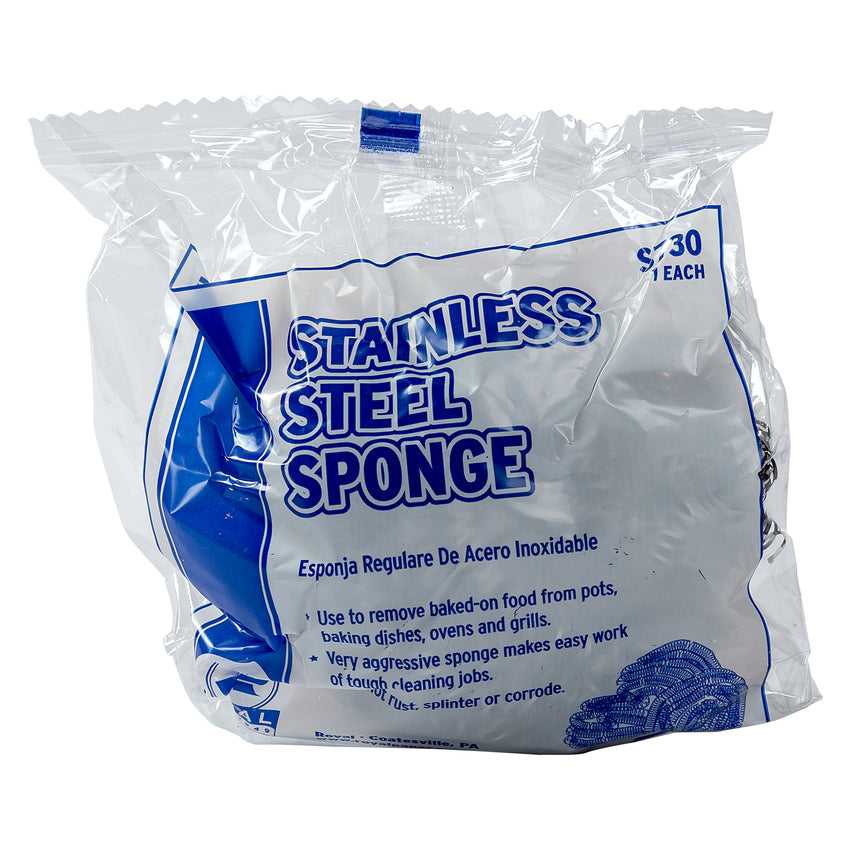 REGULAR STAINLESS STEEL SPONGE, Plastic Wrapped Individual Package