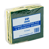 COMBO SCOURING PAD/SPONGE, Plastic Wrapped Inner Package