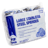 LARGE STAINLESS STEEL SPONGE, Plastic Wrapped Inner Package