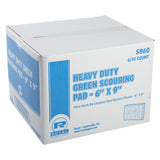 Heavy DUTY GREEN SCOURING PAD, Closed Case
