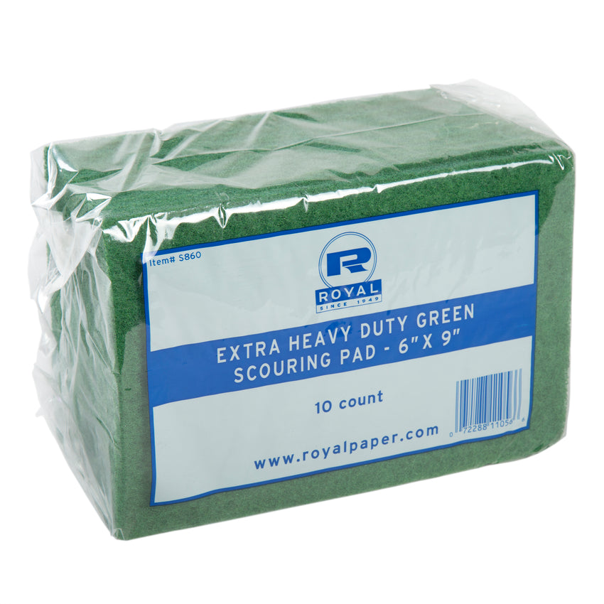 Heavy DUTY GREEN SCOURING PAD, Plastic Wrapped Inner Package