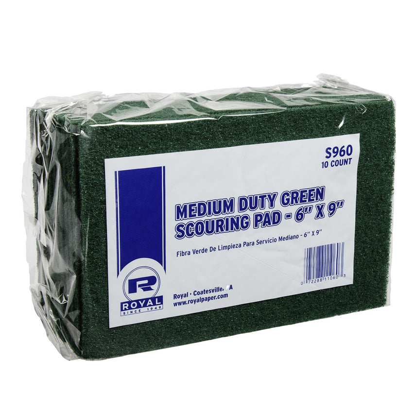 MedIUM DUTY GREEN SCOURING PAD, Plastic Wrapped Inner Package