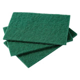 MedIUM DUTY GREEN SCOURING PAD, Three Pads Fanned Out