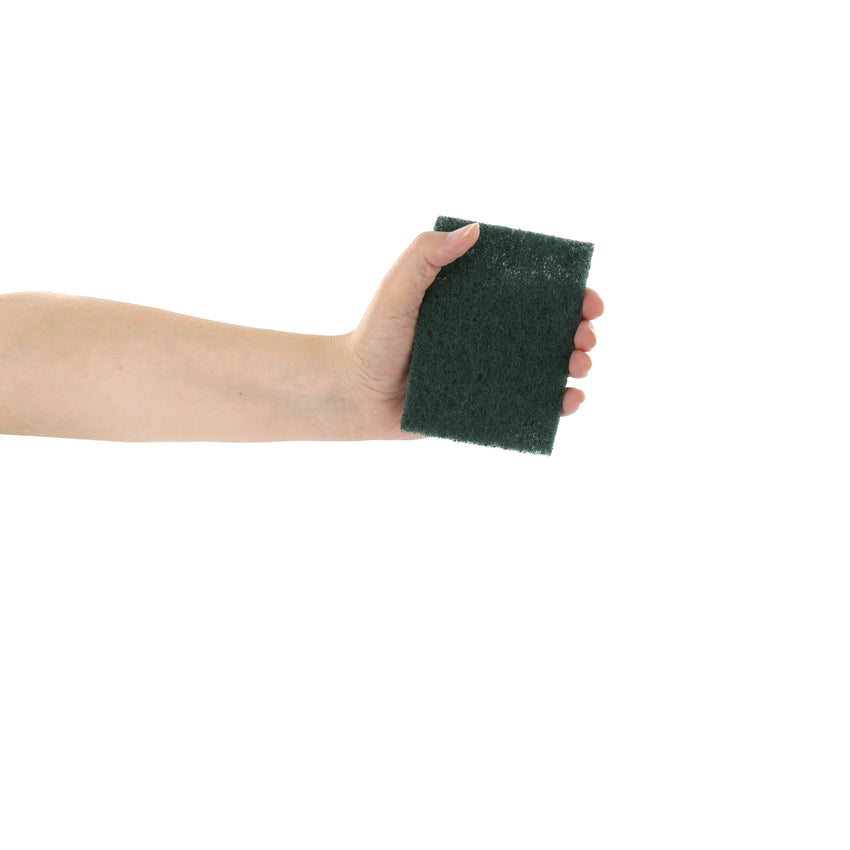 MedIUM DUTY GREEN SCOURING PAD 3-1/2" X 5", Pad In Hand View