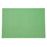 GREEN PLACEMAT 13.5" X 9.5" SCALLOPED