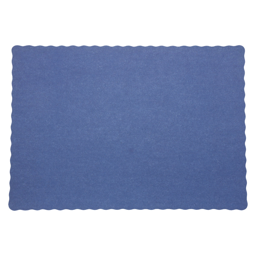 BLUE PLACEMAT 13.5" X 9.5" SCALLOPED