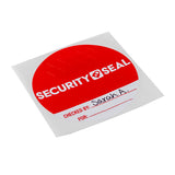 3" CIRCLE SECURITY SEAL LABEL, angled
