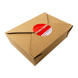 3" CIRCLE SECURITY SEAL LABEL, on takeout box