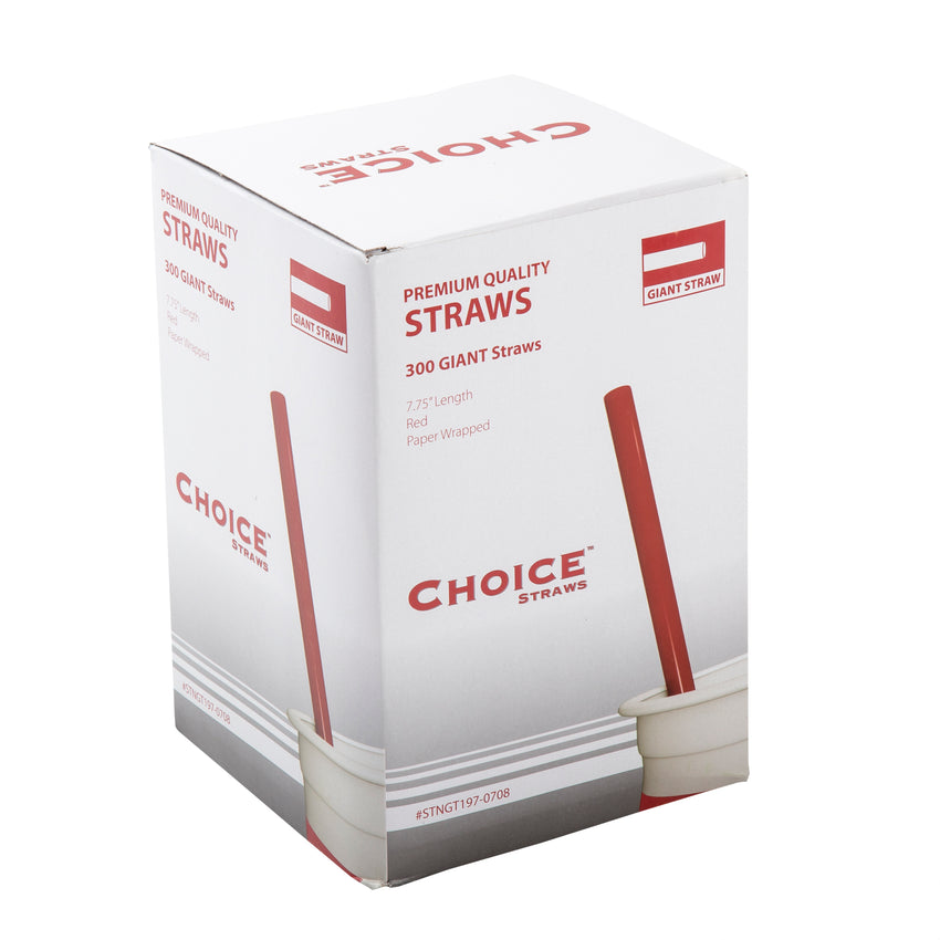 7.75" Giant Red Straw, Paper Wrapped, Inner Package