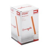 8.5" Giant Orange Straws, Paper Wrapped, Inner Package
